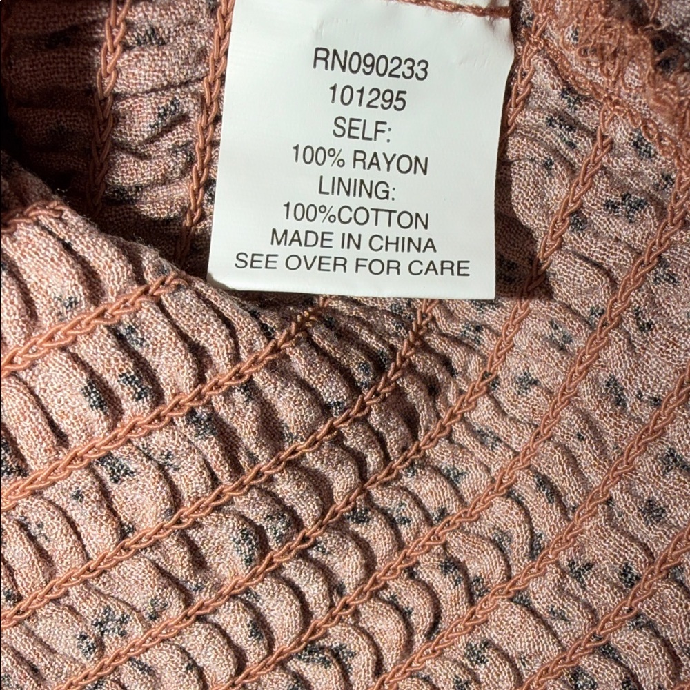 La Hearts Brown Floral Print Crop Top - Picture 3 of 4